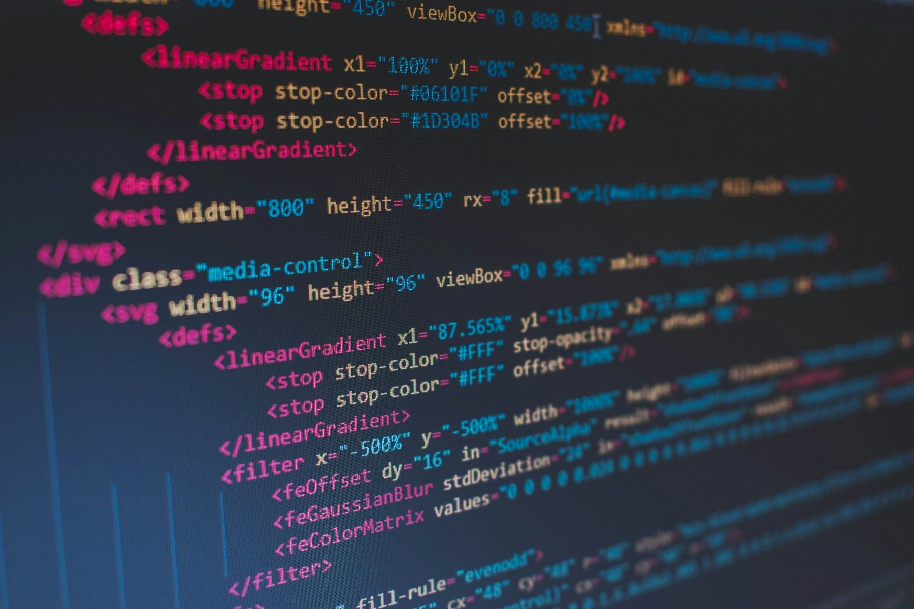 Source code displayed on a developer's monitor